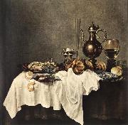 HEDA, Willem Claesz. Breakfast of Crab  sdg oil painting